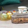 Multifunctioneel IJzeren Snackschaaltje voor Eid Activiteiten Huisdecoratie Broodplateau met Deksel Serveerschaal voor Dagelijks Gebruik
