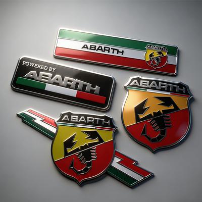 Adesivo de Estilo para Carro Emblema de Cauda 3D de Alumínio Emblema Decalque de Carroceria Para FIAT Abarth 500 Tipo FR Panda Argo Freemont Viaggio Bravo Punto