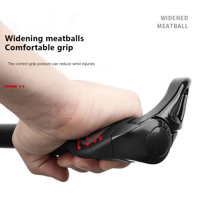 New Arrival Mountain Bike Sheep Horn Sub Bike Grip Handle Shock And Dust Proof Bicycle Grip Rubber Bilateral Locking