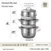 316L Stainless Steel Multi-Layer Steamer Pot for Steaming, Cooking, and Stewing – Induction and Gas Compatible.