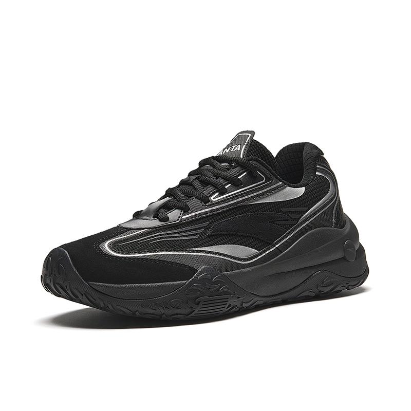 Anta Comfortable Versatile Thick Sole Low Top Lifestyle Casual Shoes Men Sneaker Black 912418870-3