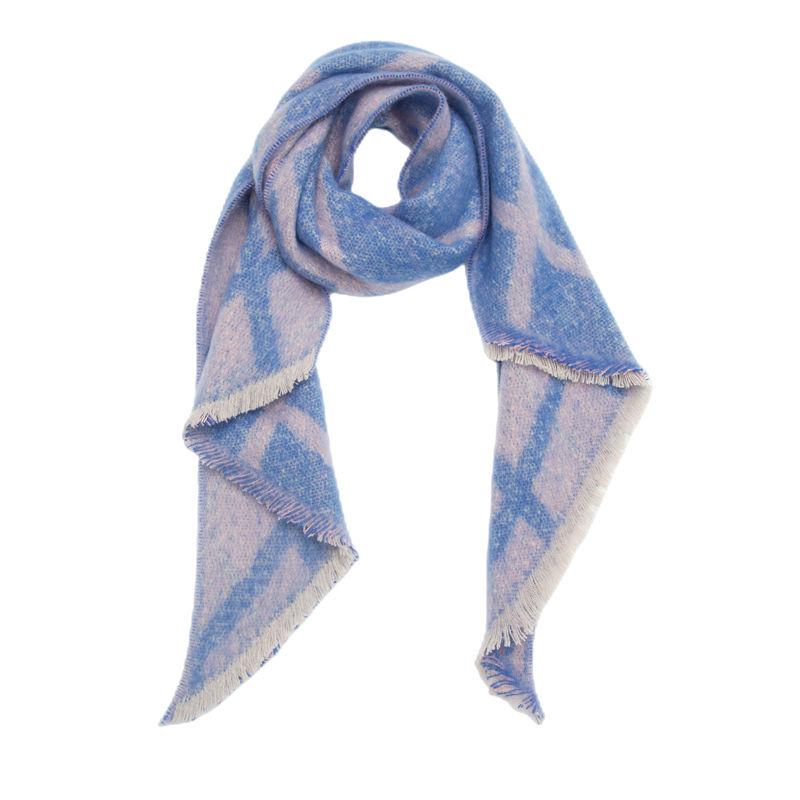 Diagonal Scarf Fashion Women Shawl Yarn Rhombus Shawl Circle Keep Warm