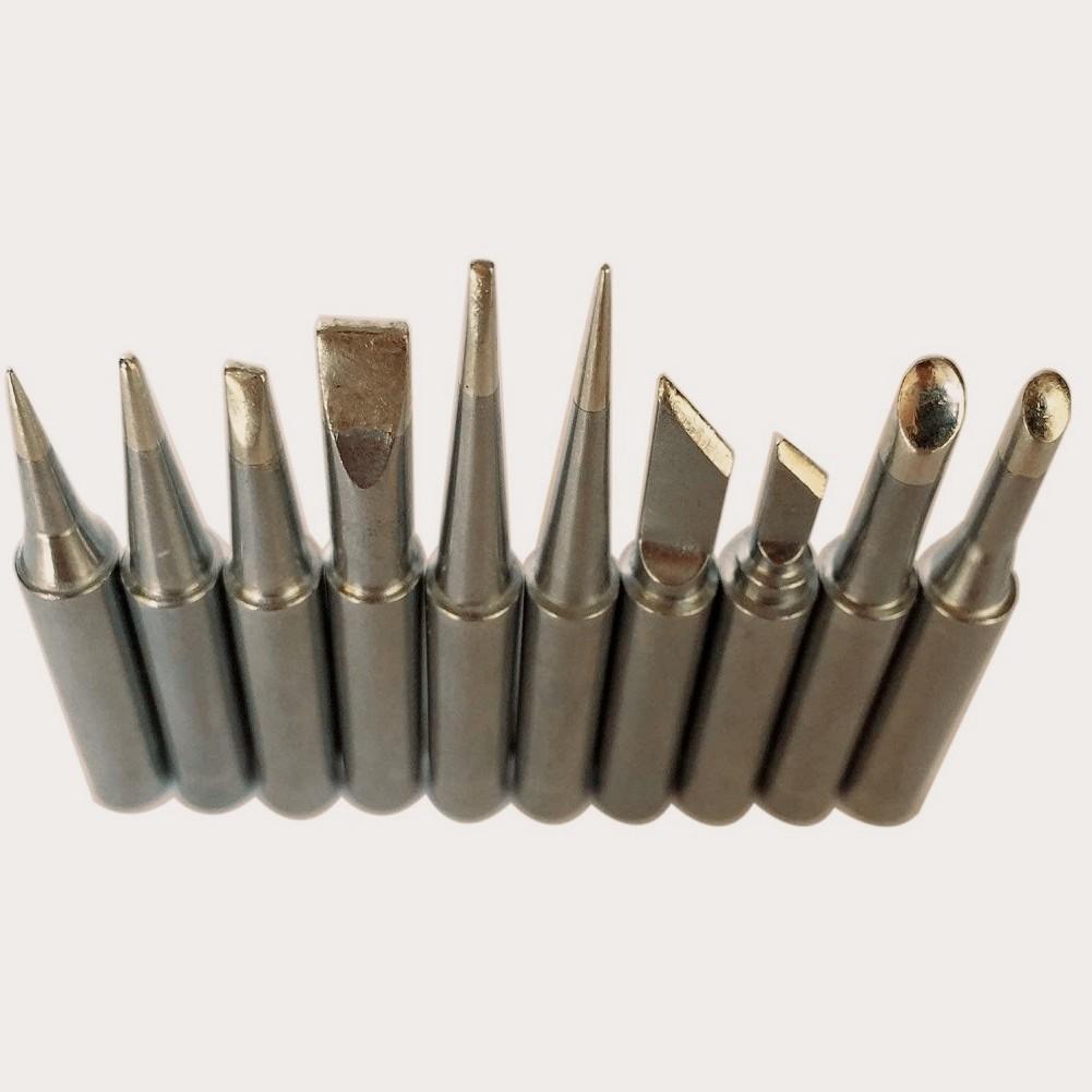 10pcs 900M Soldering Iron Tips Set Compatible with 936 937 907 and Various Other Models Except 3010 XTS for Electronics Repair
