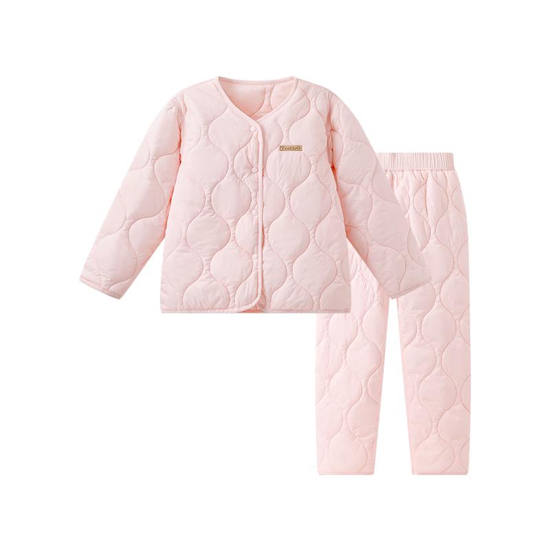 YEEHOO Kids  Wool Interlayer Thermal Pajama Set 140