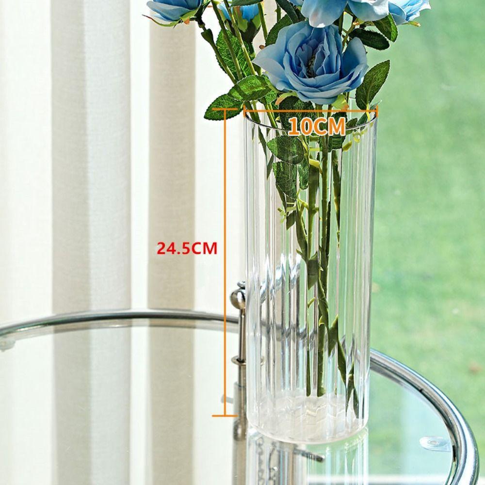 Modern Acrylic Cylinder Vase Shatterproof Hydroponic Flower Pot  Wedding Decor
