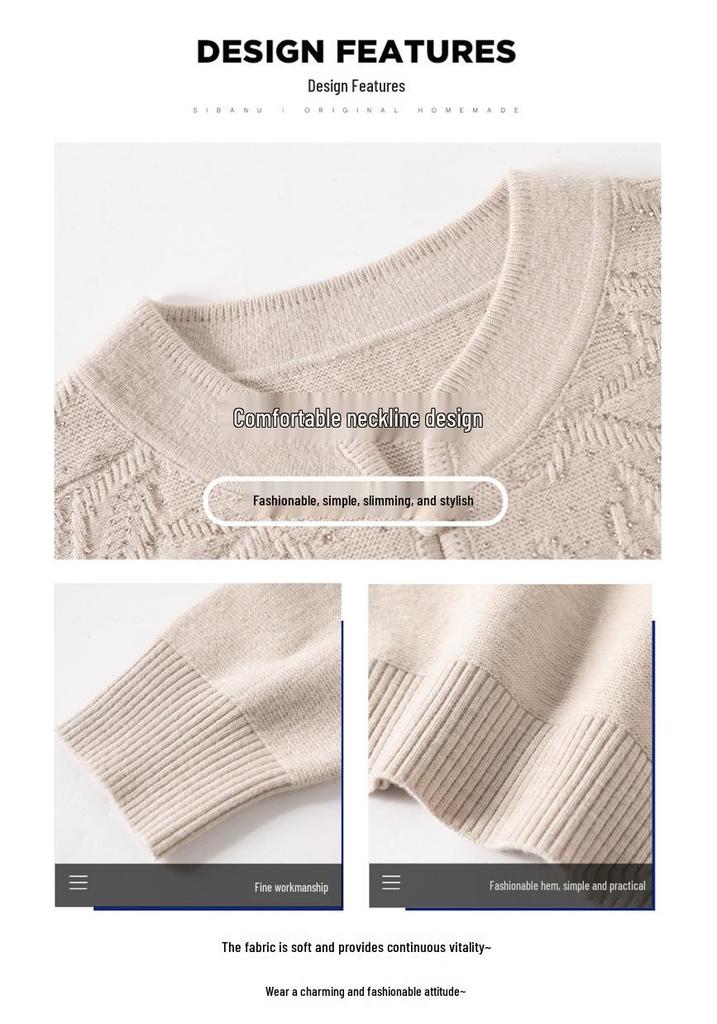 Autumn 2026 Women's Chinese-Style Knitwear: Fashionable Mother's Top and Sweater Set
