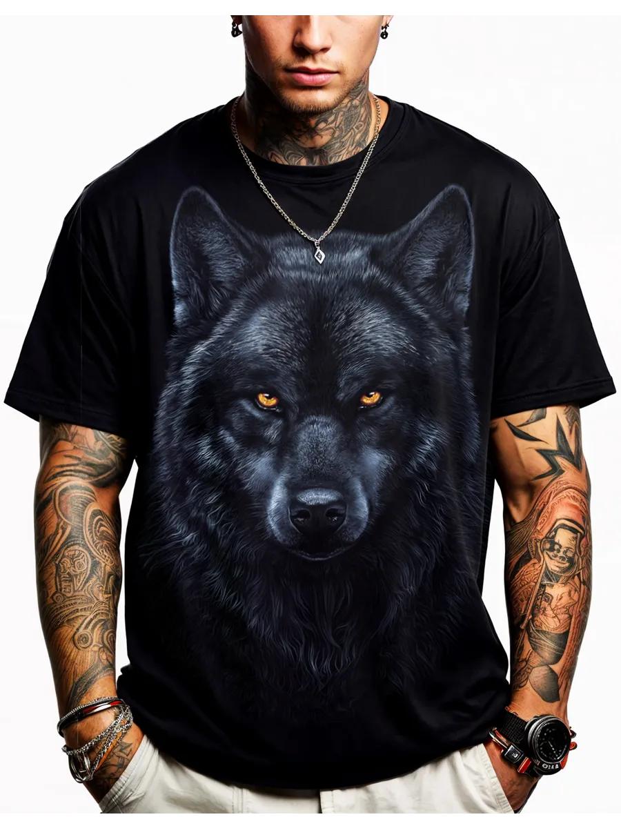 T-shirt with glowing lion print 2XL