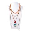 New Style Luxury Enameled Flower Geometric Handmade Resin Necklace for Women Trendy Charm Holiday Party Jewelry Accessories Gift