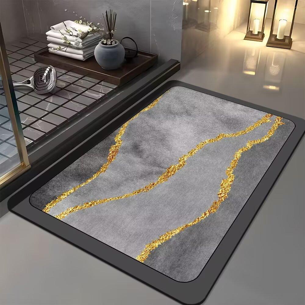 

Коврики для ванной комнаты, впитывающие воду, устойчивые к грязи, быстросохнущие коврики для ног, прочные впитывающие воду коврики для ног в ванной комнате и туалете 40*60cm