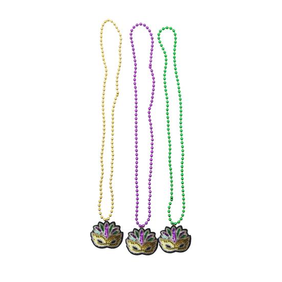 

3 шт. ожерелье с подвеской в форме клоуна, яркие цвета, блестящие блестки, бусины, украшение, длинное ожерелье с бусинами, карнавальные вечеринки, украшения на шею F