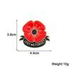 Women's brooches red black flower brooch for clothing fashion accessories lest we forget