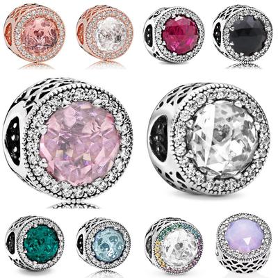 Newest Shining Sparkling Clear Charm Charms For Originalcharms Bracelet Trinket Copper Pandent Charm Bead For Women Jewelry