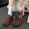 Women's Boots Flats Warm Casual Suede Sport Shoes Fashion Cozy Loafers Shoes 2025 Winter Dress Short Plush Snow Boots De Mujer