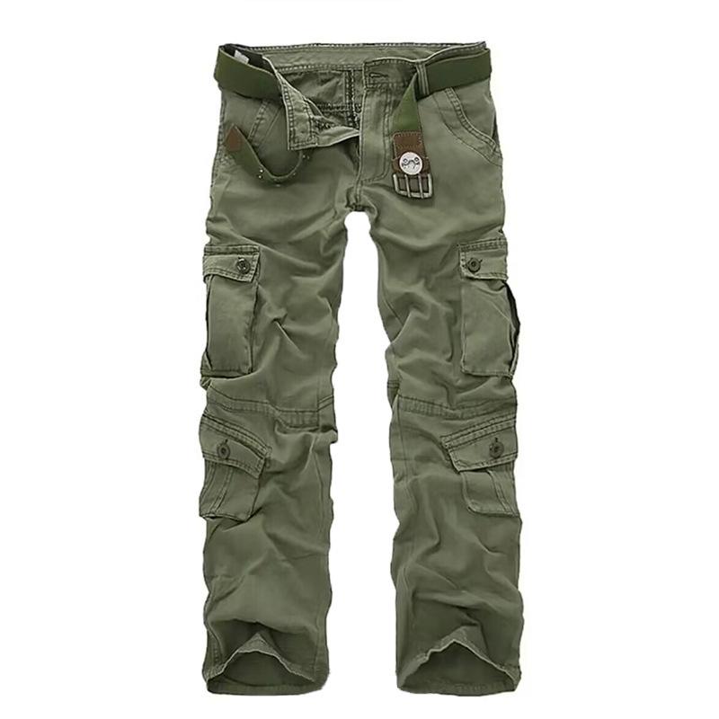 Herren Cargo-Hose mit lockerem Schnitt und vielen Taschen - Strapazierfähig, Übergröße, Gerades Bein, Lässige Outdoor-Sporthose