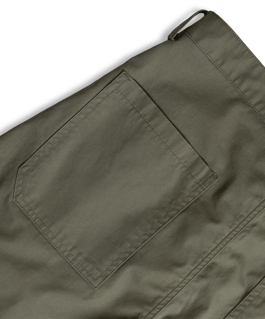 MUDSALT Double-Tuck Wide Bermuda Pants Olive