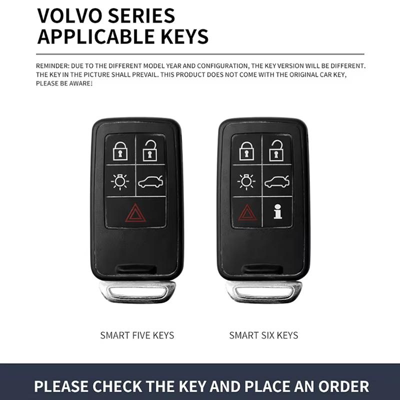 Zinc Alloy Car Remote Key Cover Case Holder Key Bag Shell For Volvo S60 S80 V60 XC60 XC70 V40 XC90 2017 2018 Auto Accessories