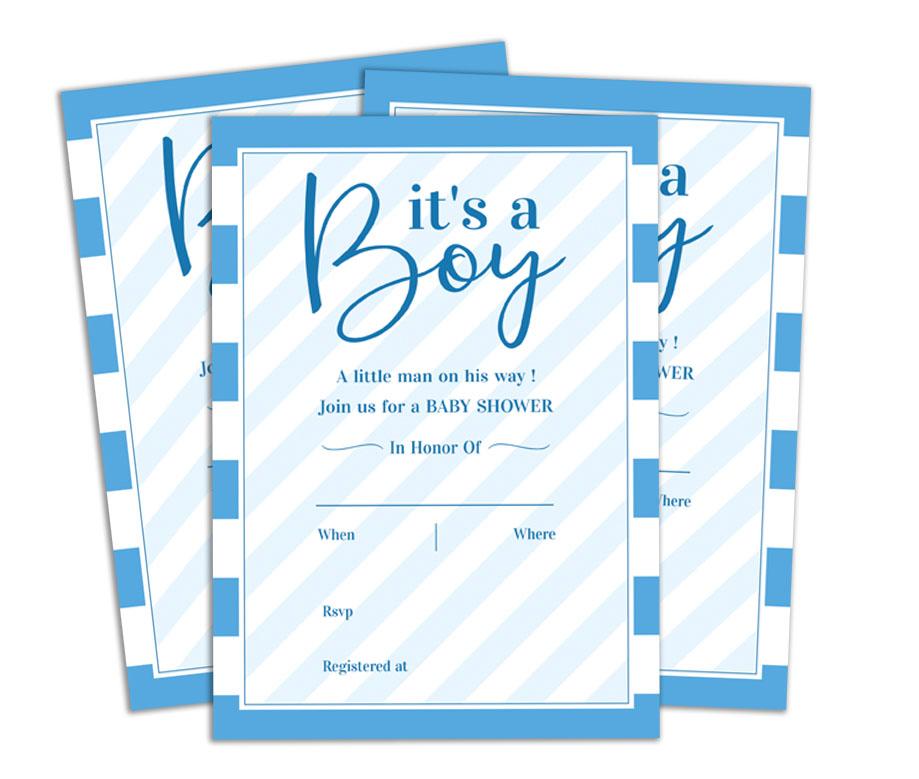 Darling Souvenir Baby Shower Invitation Card 28 Pcs Fill or Write In Blank Invites Printable Party Supplies