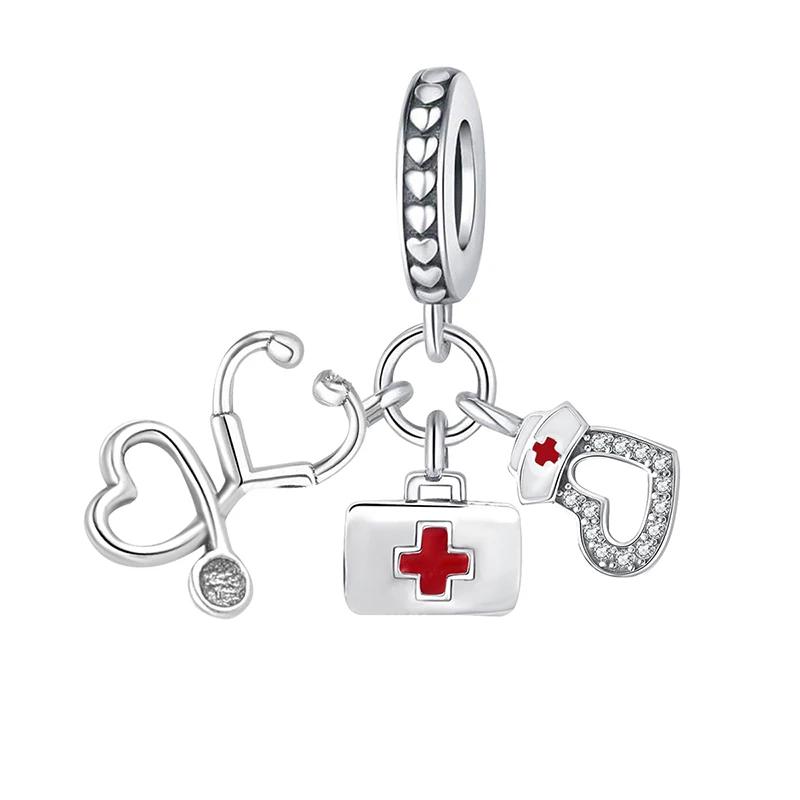 Copper Mushroom Pink Cat Dog Cake Tree Of Life Charms Beads Fit For Original Pan Bracelets Diy Fine Jewelry Gift