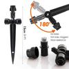 1/4" Misting Nozzles with Stake Adjustable Atomizer Sprayers 4/6mm Quick Push Slip Lock Outdoor Irrigation Watering Sprinklers