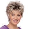 European and American Style Women’s Short Curly Wig Voluminous Flipped Ombre Synthetic Full Wig
