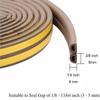 1 Rolls (16.5Ft/5m) Weather Stripping For Door,Insulation Weatherproof Doors And Windows Seal Strip,Collision Avoidance Rubber