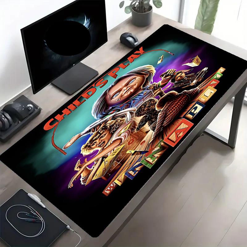 Bride of Chucky Print Mouse Pad, Anti‑Slip Desktop keyboard Mat, for PC Laptop Gaming Working Daily Use, Cool Festival Surprise Gift