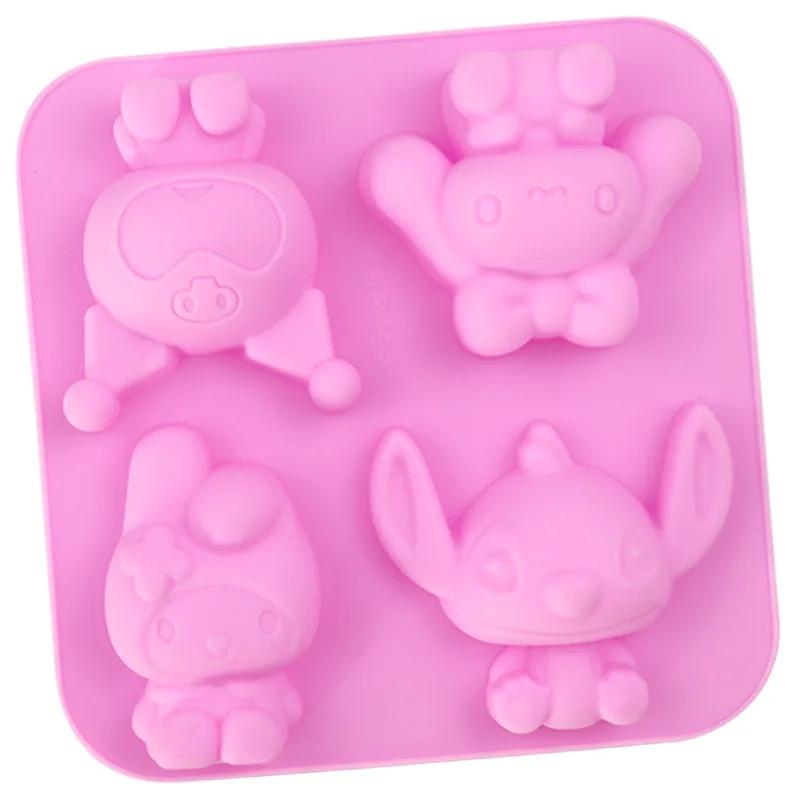 

Food Grade Silicone Mold My Melody Cinnamoroll Summer Diy Ice Chocolate Cake Baking Shape Fixation Tool Heat-Resistant