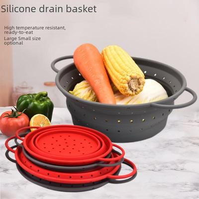 Collapsible Silicone Basket: Multi-Function Strainer for Vegetables and Fruits