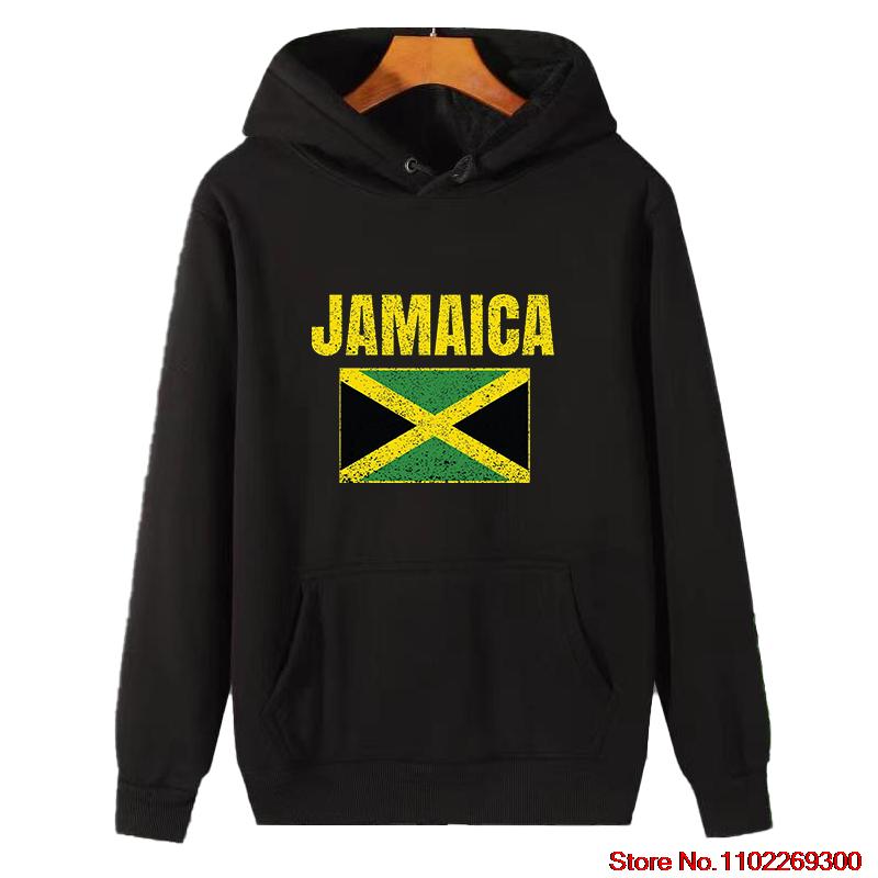 Drapeau Jamaïcain Vintage Jamaïque Pays graphique Sweat à capuche Sweat à capuche épais d'hiver unisexe Sweat à capuche Chemise à capuche
