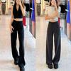 LULU Throwback Yoga Pants: High Waist, Hip-Lifting, Wide Leg, Casual Drawstring