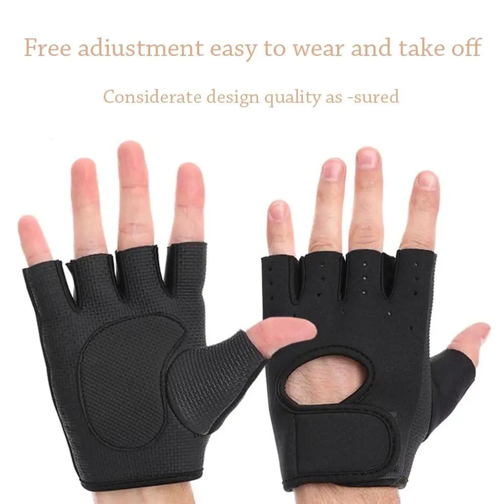 Women Men Fitness Gym Gloves Weightlifting Gloves Half Finger Breathable Non-slip Gel Pad Bodybuilding Training Dumbbells Gloves