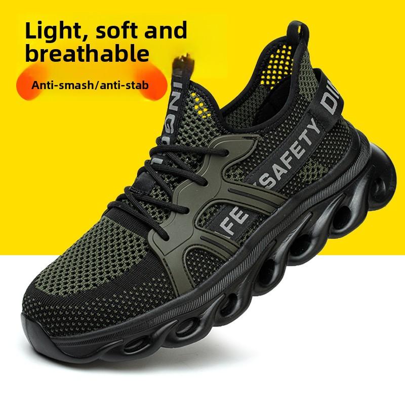 Letní bezpečnostní obuv lehká pracovní obuv s plastovou špičkou pohodlné pracovní tenisky pánské proti propíchnutí prodyšné bezpečnostní boty