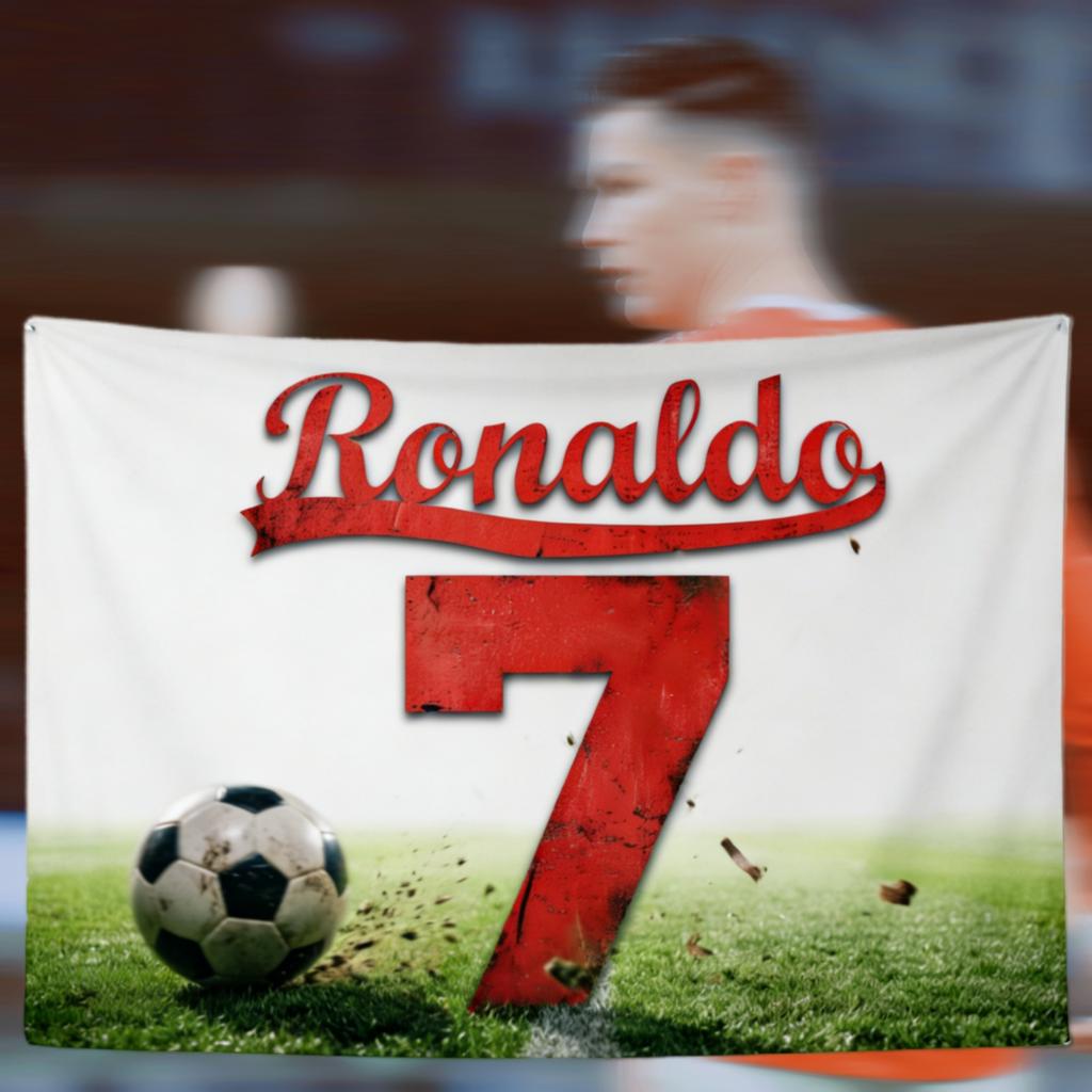 Portugal C Ronaldo Nr. 7 Unterstützerflagge Stil Wandteppich Für Spieltag Heimfan Dekoration Mehrere Größen Hohe Qualität Flachdruck Design