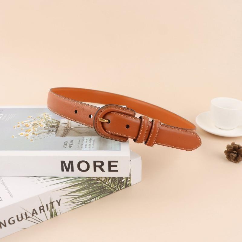 

Meier 3.0cm top grain leather buckle belt - versatile, stylish, and premium waist accessory 100cm коричневий