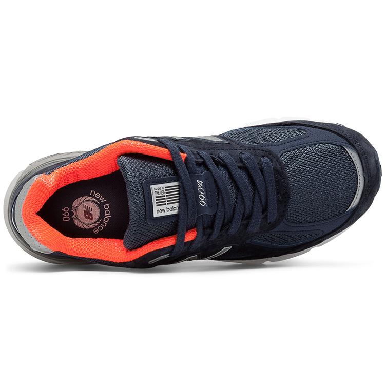new New Balance 990v4 Made In Usa 'Navy Orange' Women's