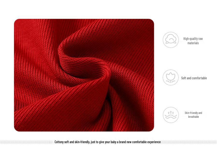 Festive Red Autumn Romper for Newborns and Infants – Class A Baby Bodysuit