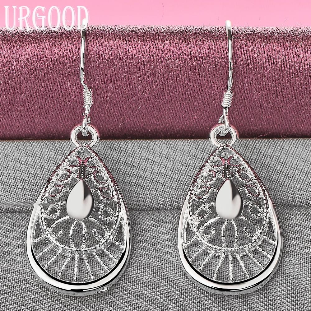 925 Sterling Silver Teardrop Earrings Wedding Jewelry