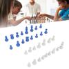 Chess Pieces Only PS Plastic Replacement   Chessmen Figurine Pieces 49mm Height King for Party Relaxing(Black White )