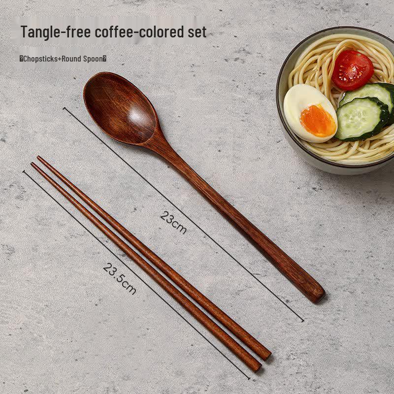 Qiwei Wooden Portable Chopsticks & Spoon Set