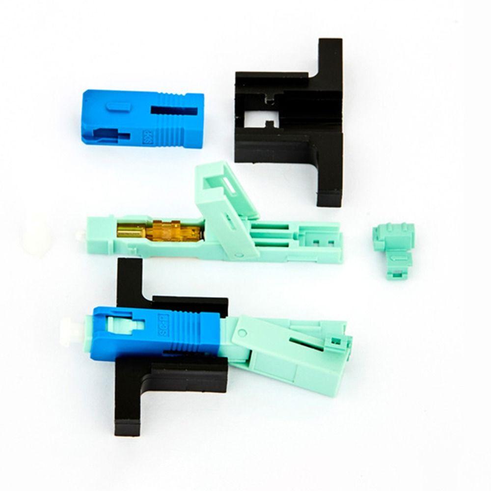 10Pcs Reusable SC UPC Fiber Optic Quick Connector Embedded Single-Mode Connector  Telecommunication