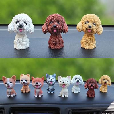 Head Dolls Simulation Dog Tabletop Bobblehead Dog Nodding Puppy Toys Shaking Head Dog Car Ornaments