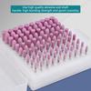 100Pcs Polishing Stone Head Grinding Wheel Burr Bit for Grinder Pink Shank Diameter 3mm