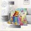 1pc flannel winnie the pooh butterfly rainbow floral bedding throw blanket sofa cover gift home decoration plush