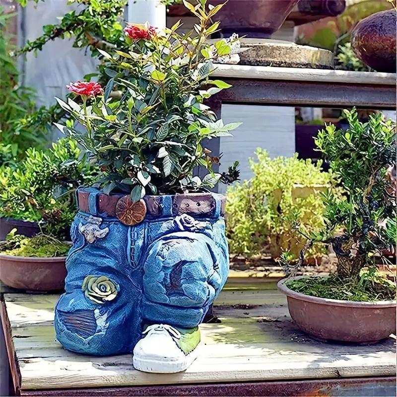 Garden Art Resin Flower Pots: Courtyard Decoration Sculpture