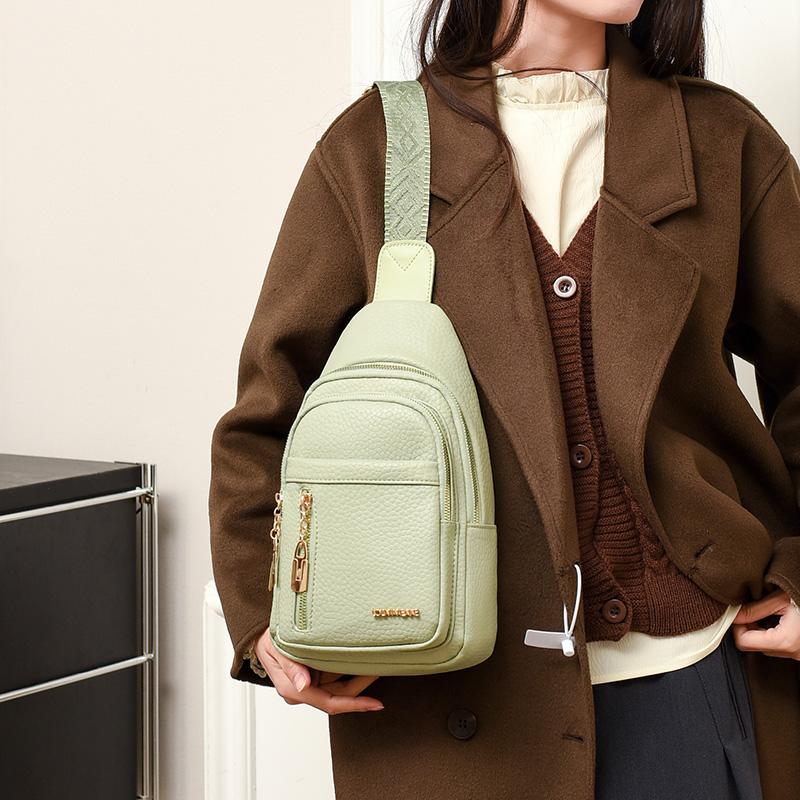 Women's Shoulder Bag Soft Leather Chest Bag Crossbody Bag