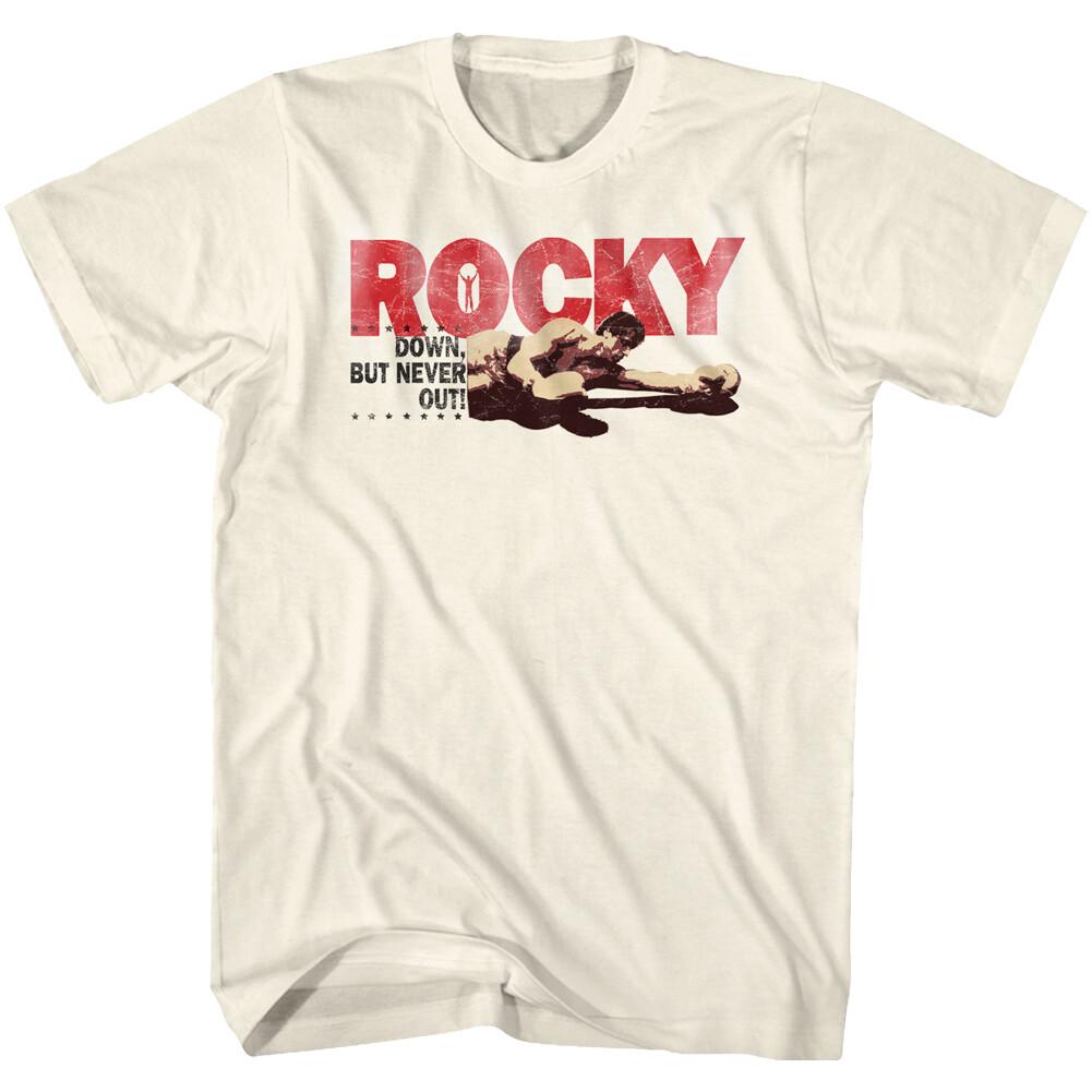 Rocky Movie Rocky On The Mat Down But Never Out Men T Shirt M