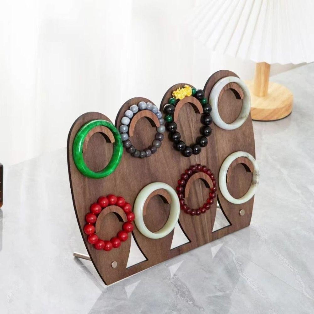 Organizer Necklace Display Stand Wood Jewelry Holder Durable Bracelet Tray  Gift