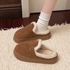 Baumwollpantoffeln Damen 2025 Fleece verdickte Sohle rutschfest Indoor höhenvergrößernde Pantoffeln Herren- und Damen-Paarpantoffeln Baumwollpantoffeln