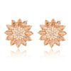 Sunflower Zircon Earrings For Women Elegant Floral Jewelry Gift For Her