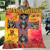 Guns n'roses band retro print blanket Flannel Soft Comfort Blanket Home Travel Blanket Kids Warm Blanket birthday gift